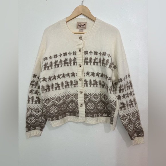 Woolrich Sweaters - Classic WOOLRICH Cardigan Lambswool Blend Extra Large